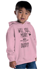 Marry My Daddy Toddler Pullover Hoodie-Direct To Garment Print-Brisco Baby