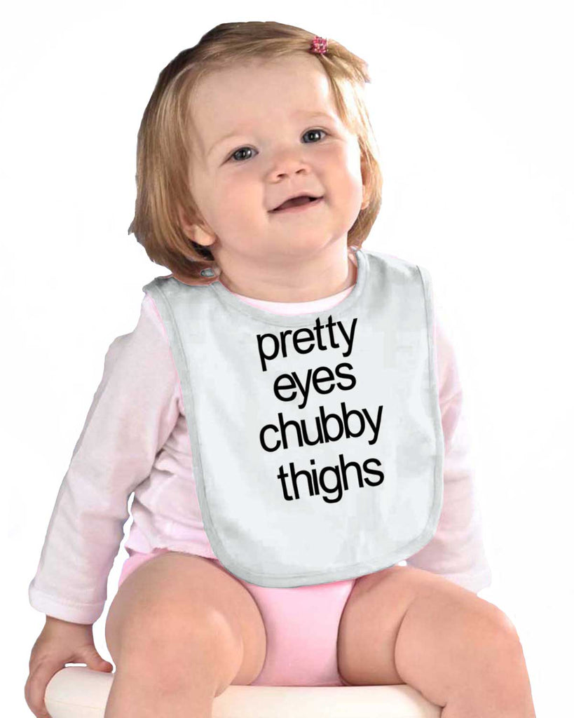 Chubby Thighs Infant Baby Bib-Direct To Garment Print-Brisco Baby
