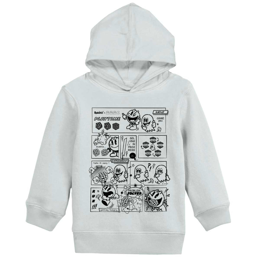 Pac-Man Comic Book Toddler Pullover Hoodie-Direct To Garment Print-Brisco Baby