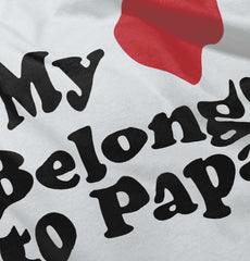 My Heart Belongs To Papa Romper Bodysuit-Direct To Garment Print-Brisco Baby