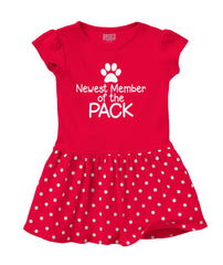 Member of the Pack Baby Polka Dot Skirt Dress-Direct To Garment Print-Brisco Baby