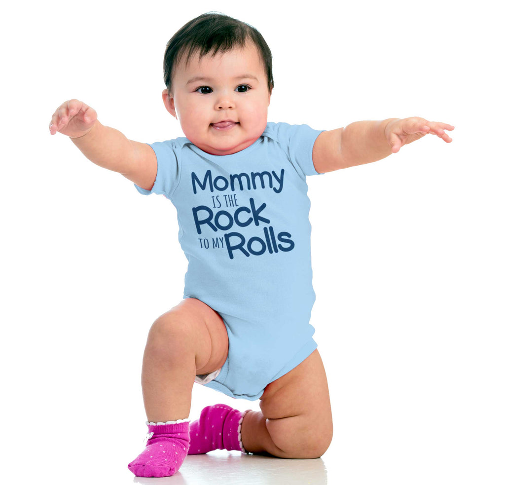Rock To My Rolls Romper Bodysuit-Direct To Garment Print-Brisco Baby