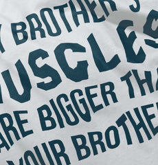 My Brother's Muscles Romper Bodysuit-Direct To Garment Print-Brisco Baby