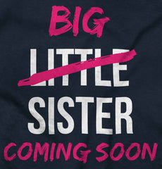Big Little Sister Coming Soon Infant Toddler T Shirt-Direct To Garment Print-Brisco Baby