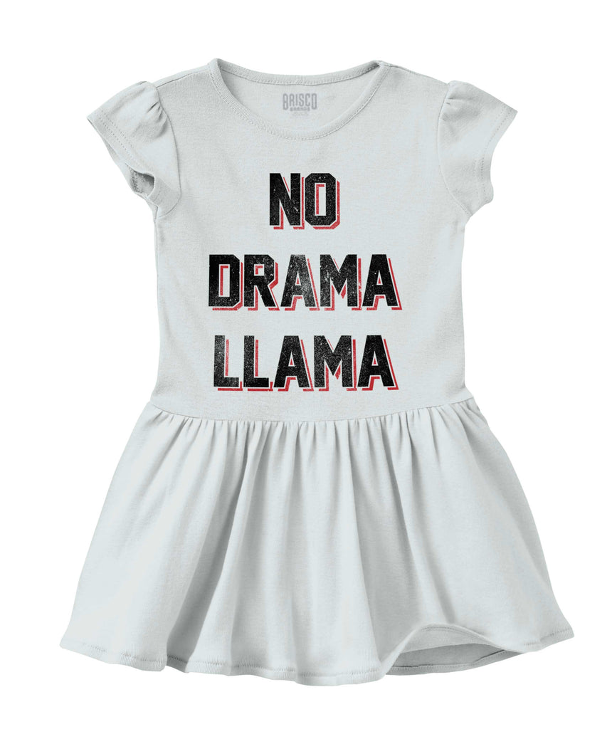 No Drama Solid Baby Infant Dress-Direct To Garment Print-Brisco Baby