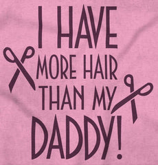 More Hair Than Daddy Infant Baby Bib-Direct To Garment Print-Brisco Baby