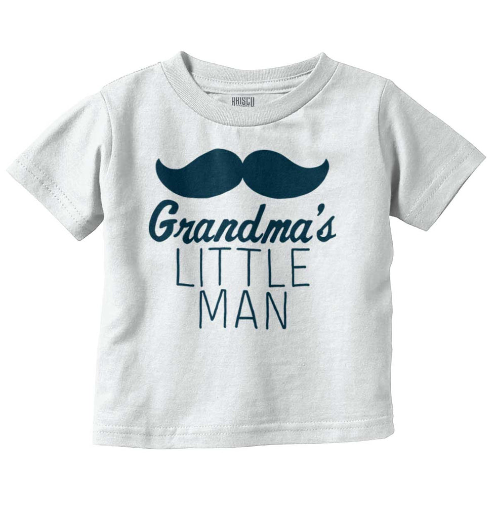 Grandma's Little Man Infant Toddler T Shirt-Direct To Garment Print-Brisco Baby