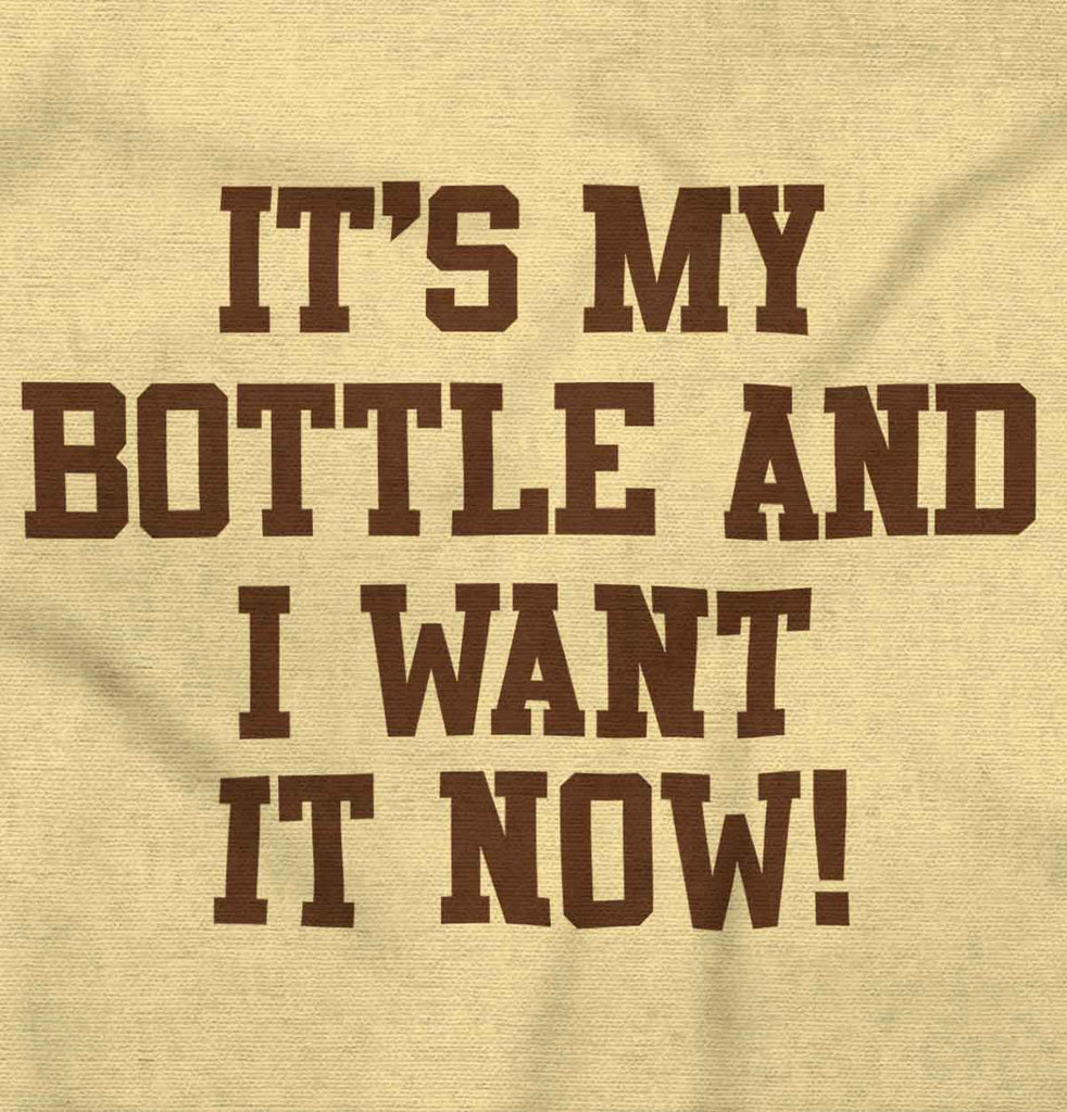 I Want It Now Romper Bodysuit-Direct To Garment Print-Brisco Baby