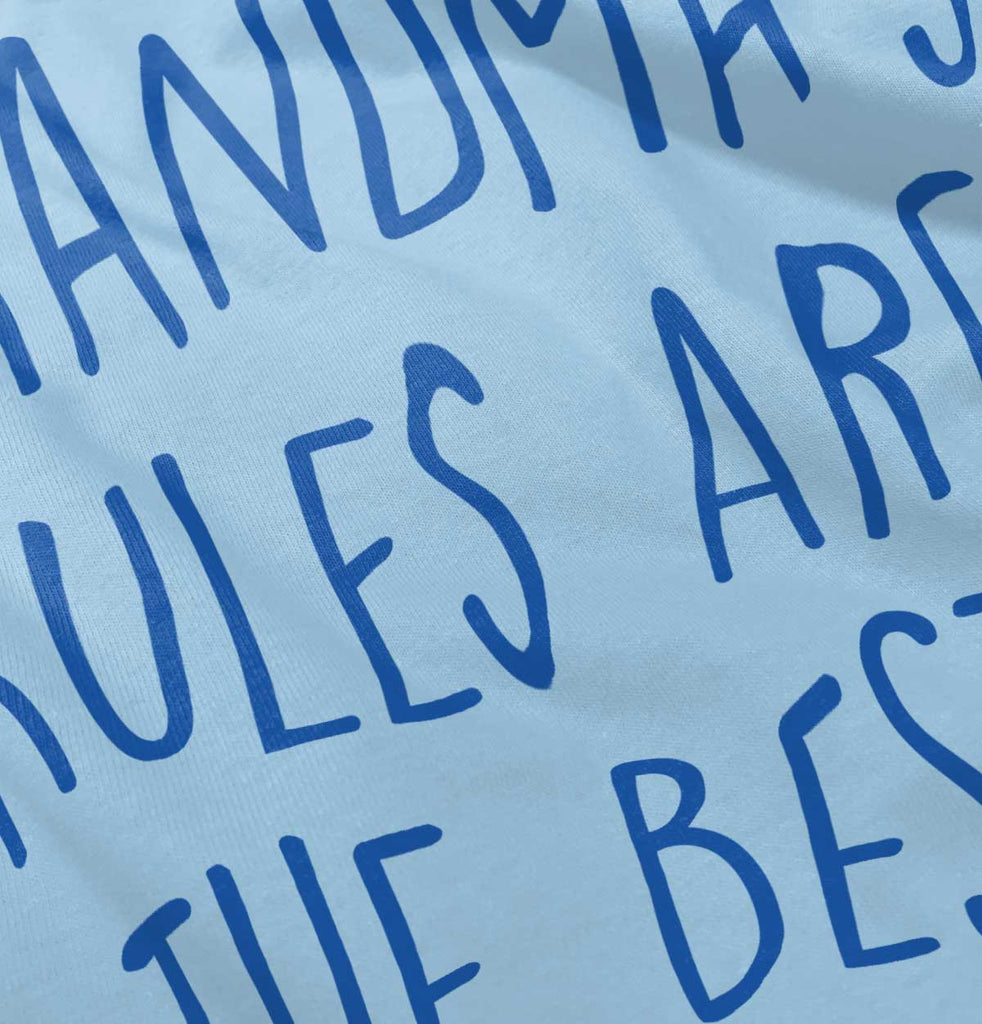 Grandma's Rules Are The Best Romper Bodysuit-Direct To Garment Print-Brisco Baby