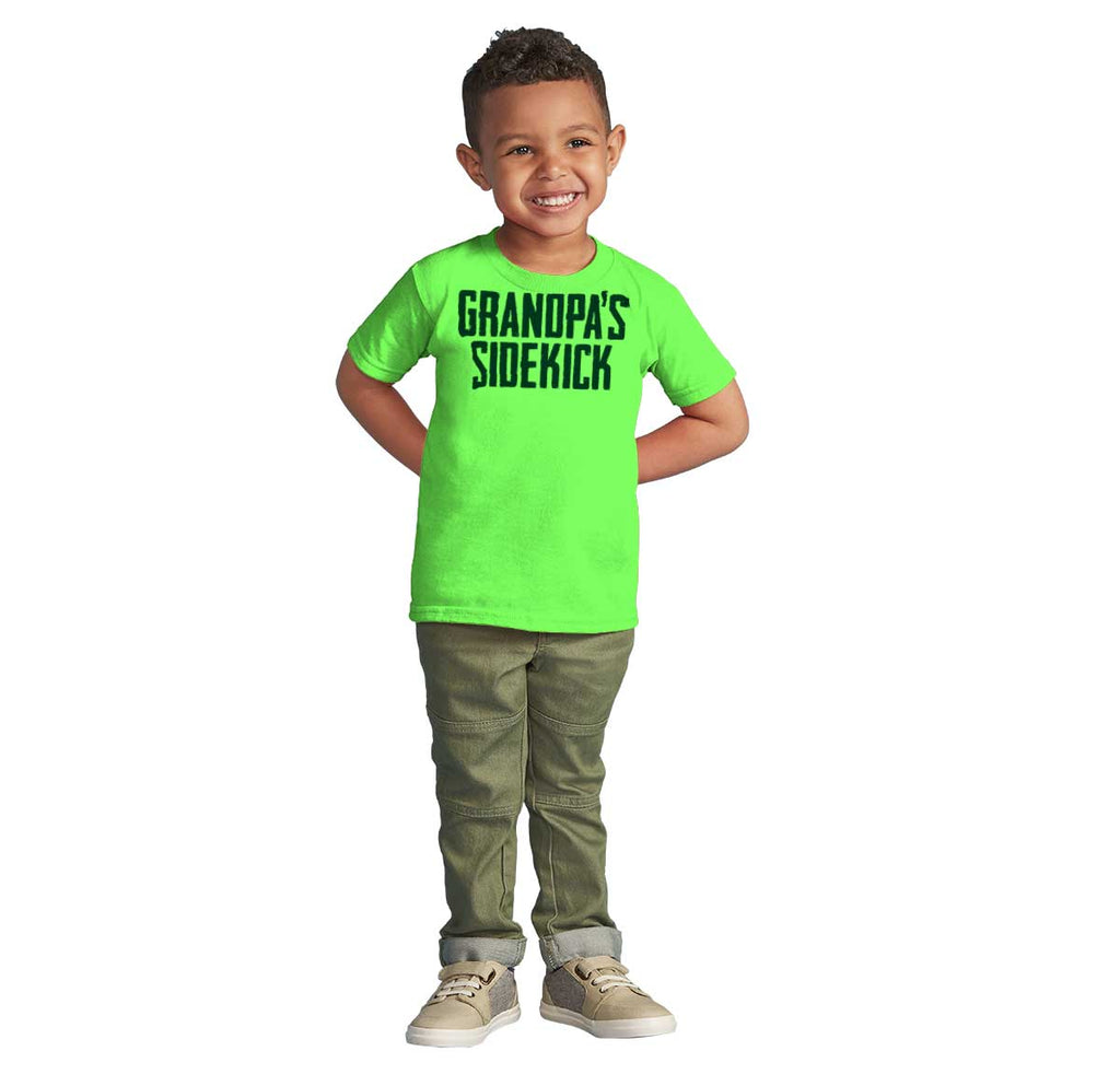 Grandpa's Sidekick Infant Toddler T Shirt-Direct To Garment Print-Brisco Baby