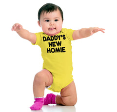 Daddy's New Homie Romper Bodysuit-Direct To Garment Print-Brisco Baby