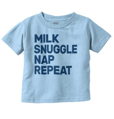 Milk Snuggle Nap Infant Toddler T Shirt-Direct To Garment Print-Brisco Baby