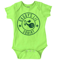Daddy's Lil Squirt Romper Bodysuit-Direct To Garment Print-Brisco Baby