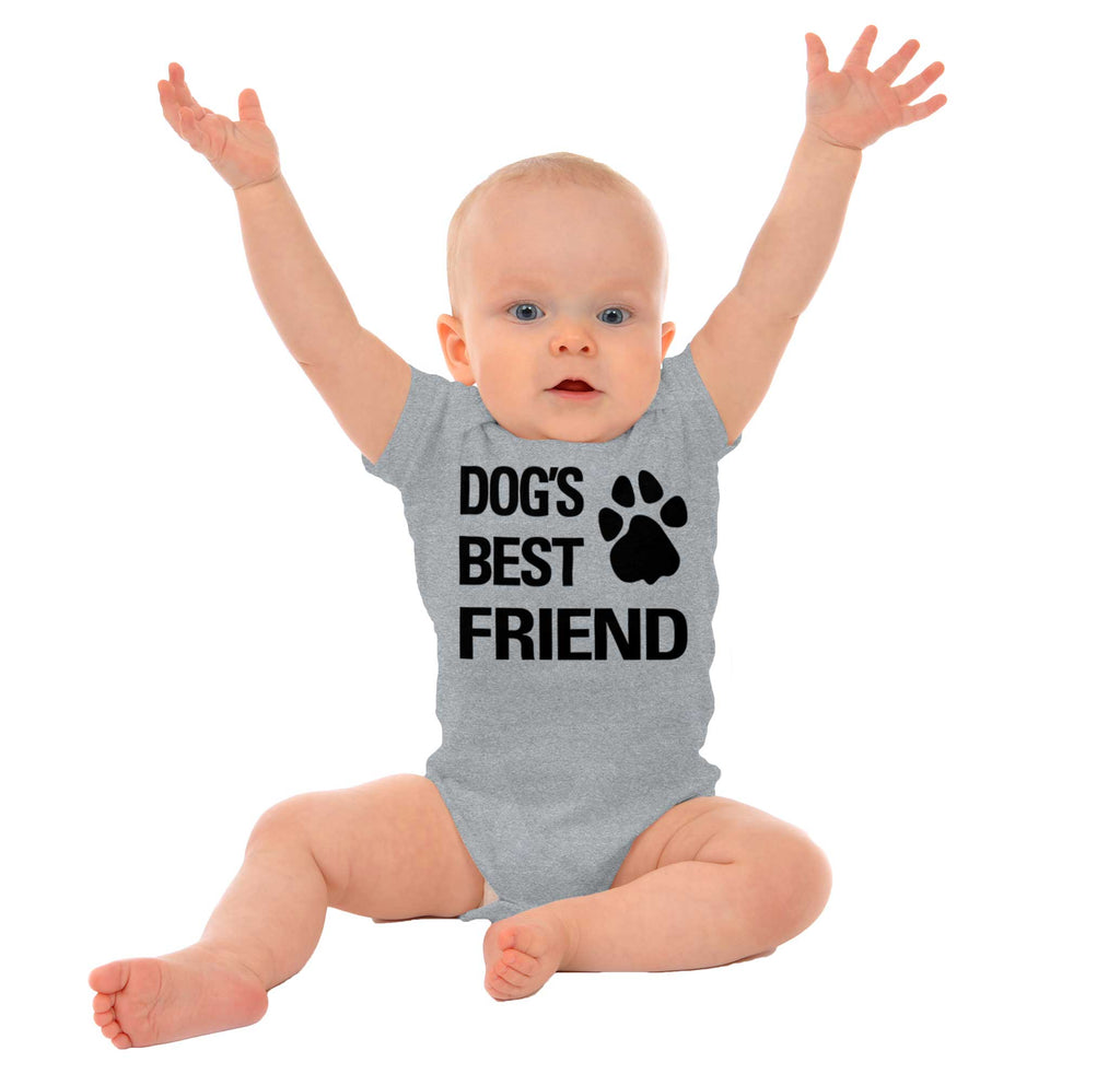 Dog's Best Friend Romper Bodysuit-Direct To Garment Print-Brisco Baby