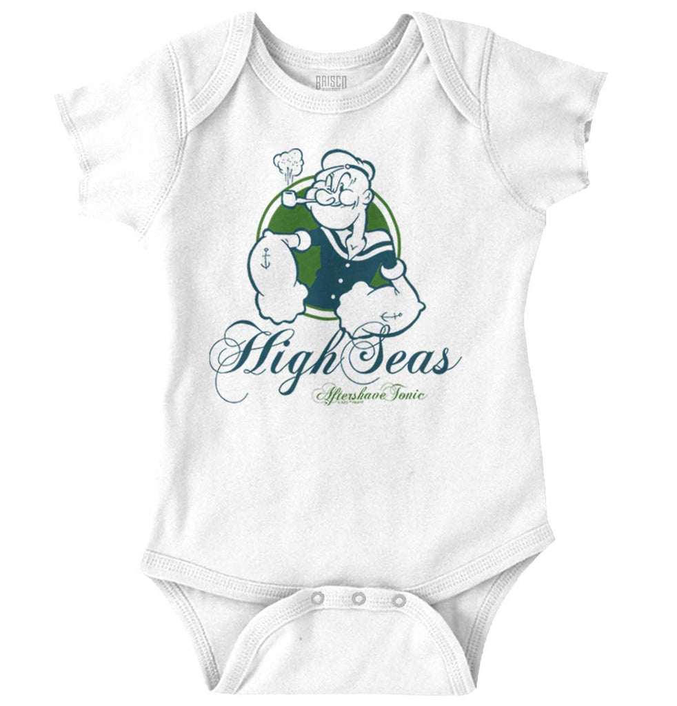 High Seas Aftershave Romper Bodysuit-Direct To Garment Print-Brisco Baby