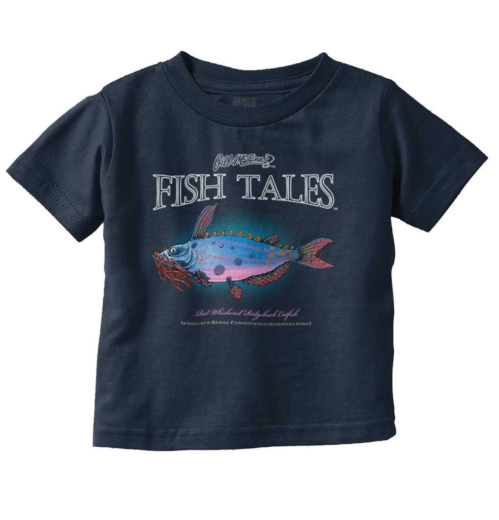 Red-Whiskered Catfish Infant Toddler T Shirt-Direct To Garment Print-Brisco Baby