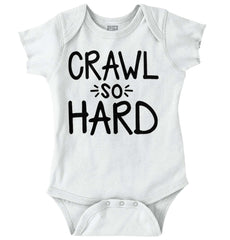 Crawl So Hard Romper Bodysuit-Direct To Garment Print-Brisco Baby