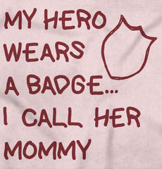 Hero Wears Badge Solid Baby Infant Dress-Direct To Garment Print-Brisco Baby