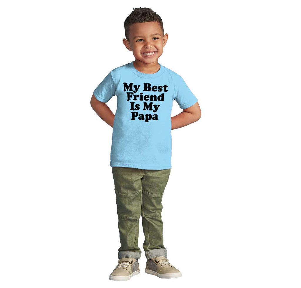 Best Friend Is Papa Infant Toddler T Shirt-Direct To Garment Print-Brisco Baby