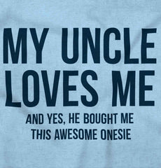 Uncle Loves Me Bought Shirt Infant Toddler T Shirt-Direct To Garment Print-Brisco Baby