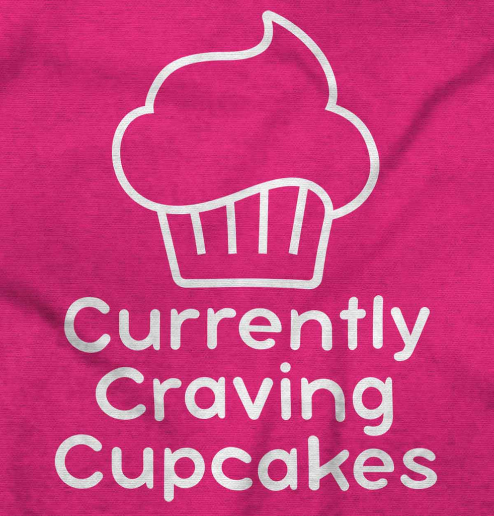 Currently Craving Cupcakes Maternity T-Shirt-Direct To Garment Print-Brisco Baby