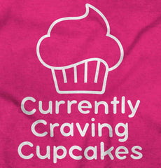 Currently Craving Cupcakes Maternity T-Shirt-Direct To Garment Print-Brisco Baby