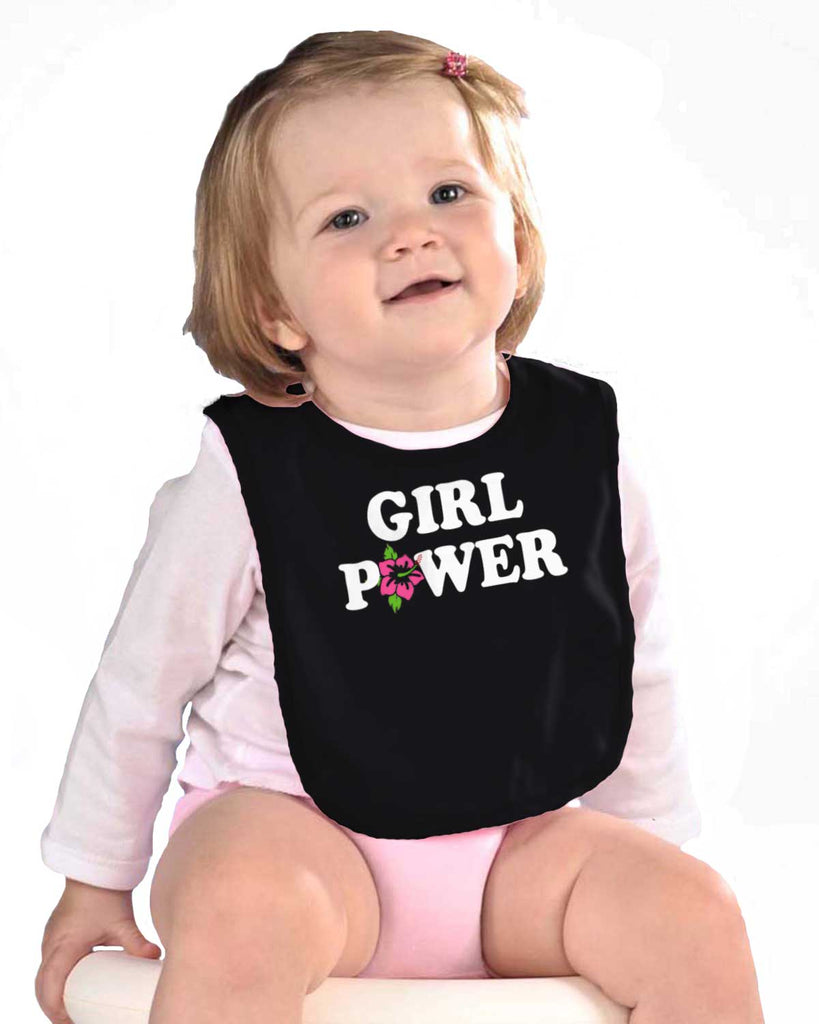 Girl Power Infant Baby Bib-Direct To Garment Print-Brisco Baby