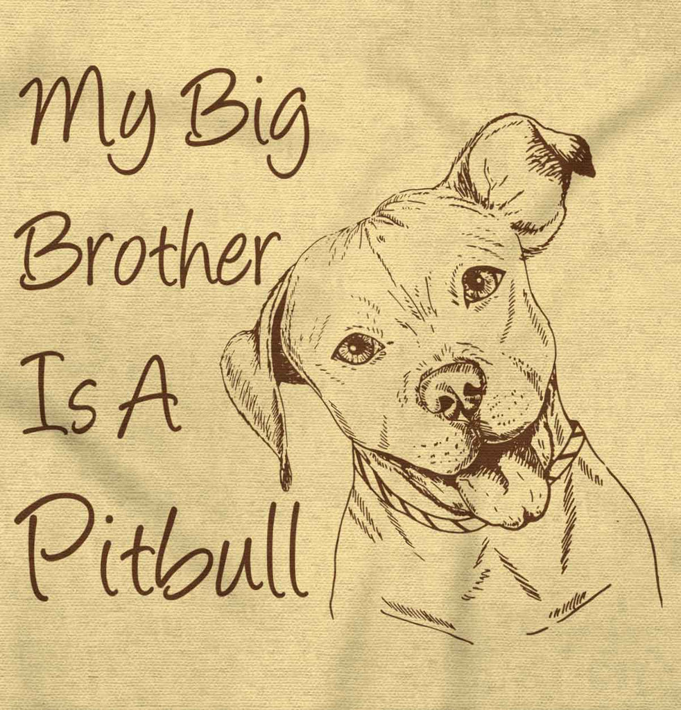Brother is a Pitbull Romper Bodysuit-Direct To Garment Print-Brisco Baby