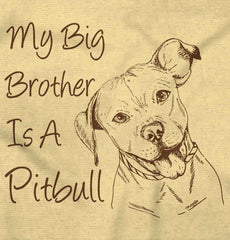Brother is a Pitbull Romper Bodysuit-Direct To Garment Print-Brisco Baby