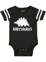 Babysaurus Football Romper Bodysuit-Direct To Garment Print-Brisco Baby