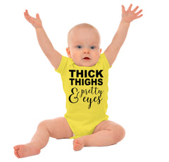 Thick Thighs Romper Bodysuit-Direct To Garment Print-Brisco Baby
