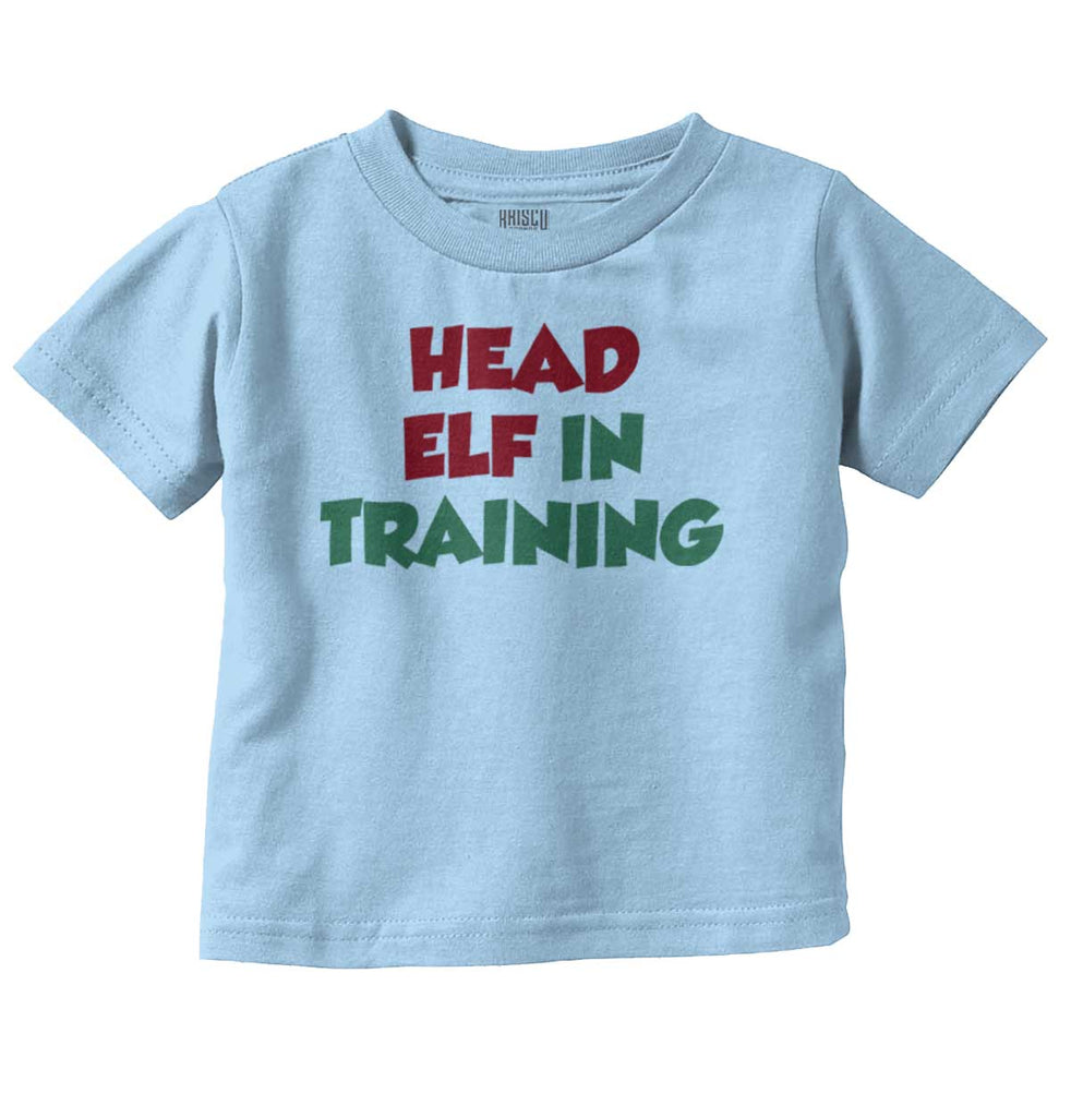 Head Elf Training Infant Toddler T Shirt-Direct To Garment Print-Brisco Baby