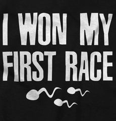 Won The Race Romper Bodysuit-Direct To Garment Print-Brisco Baby