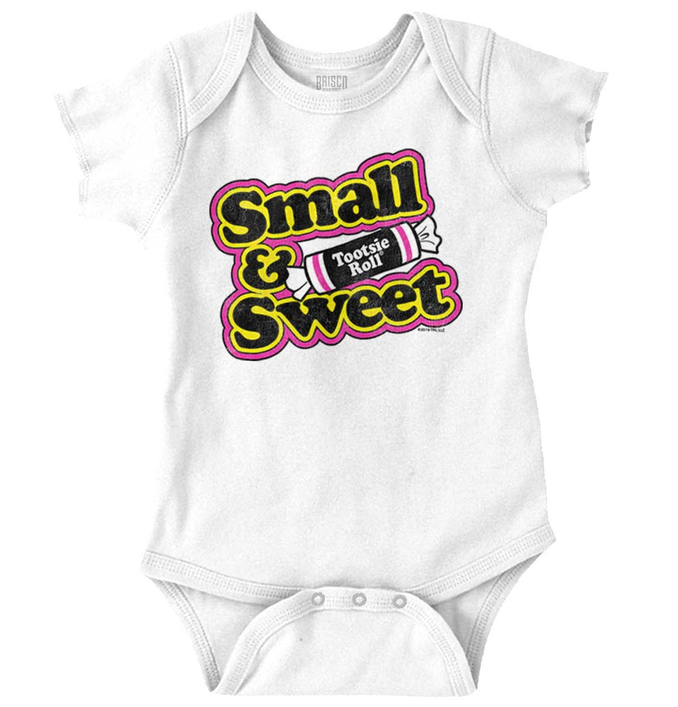 Small And Sweet Romper Bodysuit-Direct To Garment Print-Brisco Baby
