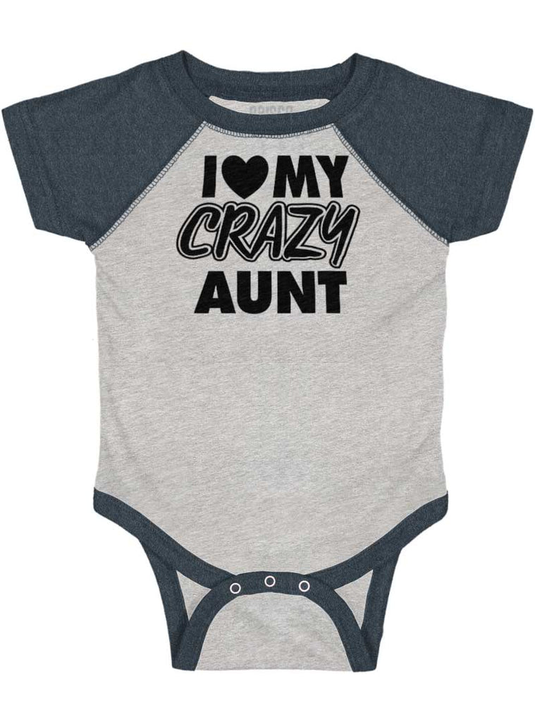 Crazy Aunt Raglan Romper Bodysuit-Direct To Garment Print-Brisco Baby