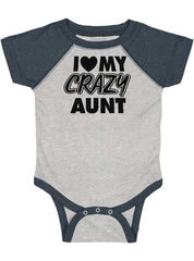 Crazy Aunt Raglan Romper Bodysuit-Direct To Garment Print-Brisco Baby