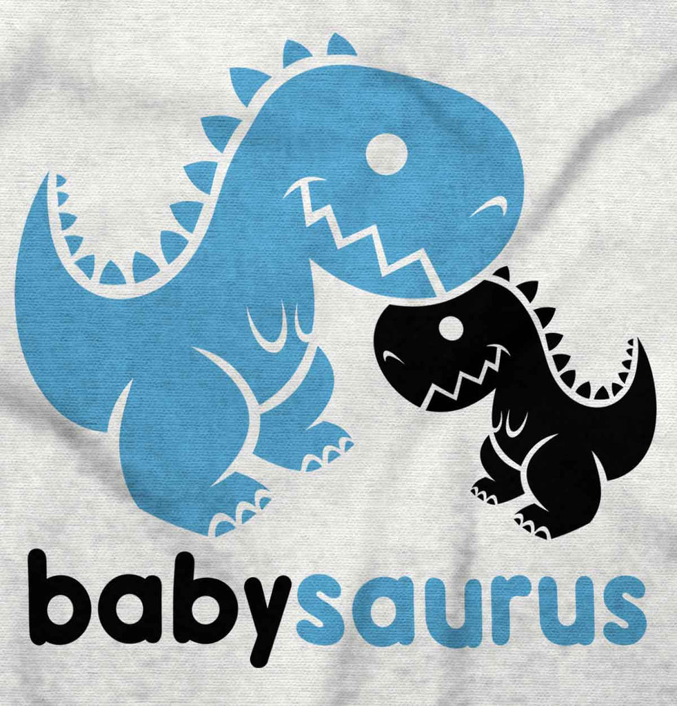 Babysaurus Rex Raglan Romper Bodysuit-Direct To Garment Print-Brisco Baby