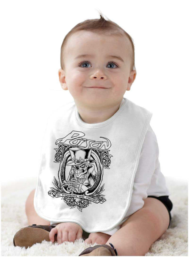 In Poison We Trust Infant Baby Bib-Direct To Garment Print-Brisco Baby