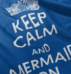Keep Calm Mermaid On Romper Bodysuit-Direct To Garment Print-Brisco Baby