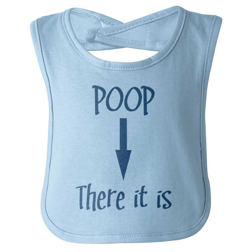 Poop There It Is Infant Baby Bib-Direct To Garment Print-Brisco Baby