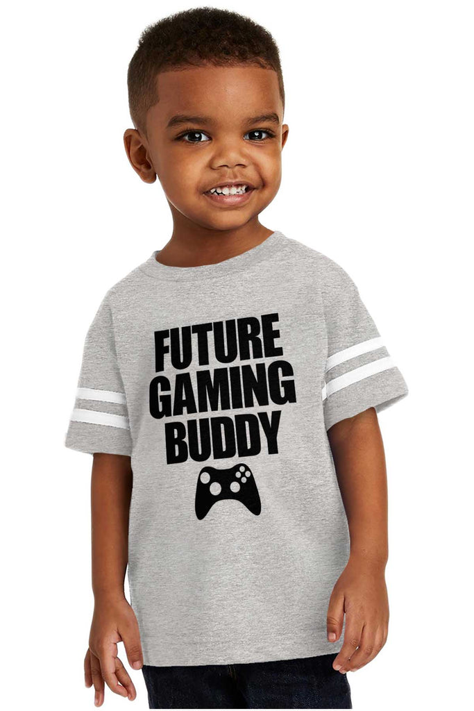 Future Gaming Buddy Toddler Football Jersey Tee-Direct To Garment Print-Brisco Baby