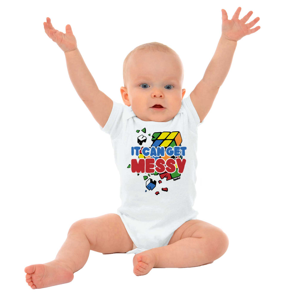 Getting Messy Romper Bodysuit-Direct To Garment Print-Brisco Baby