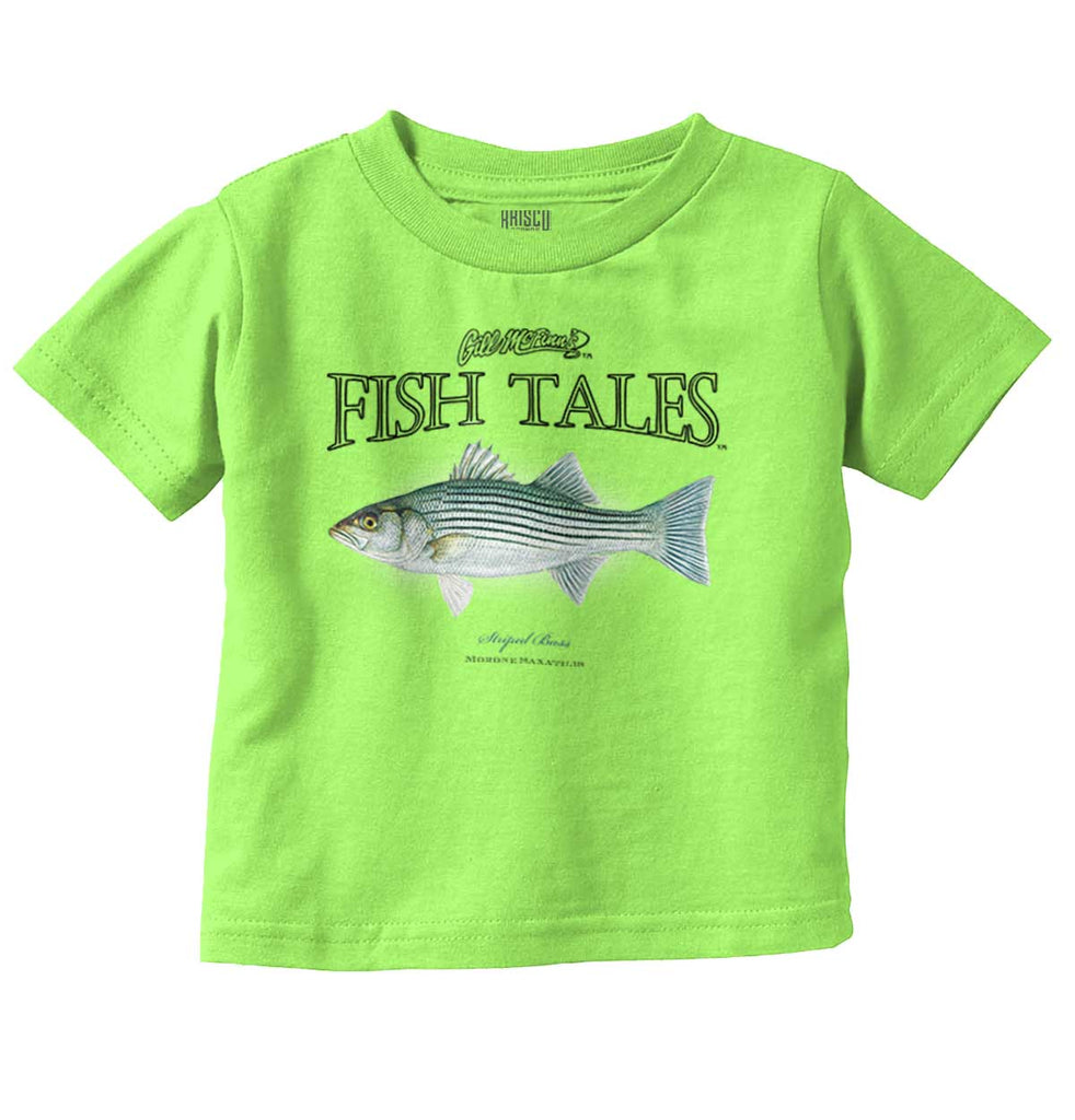 Striped Bass Infant Toddler T Shirt-Direct To Garment Print-Brisco Baby