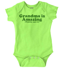 Grandma Amazing Romper Bodysuit-Direct To Garment Print-Brisco Baby