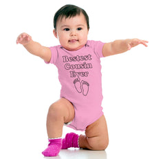 Bestest Cousin Ever Romper Bodysuit-Direct To Garment Print-Brisco Baby