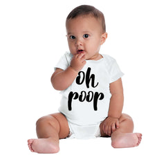 Oh Poop Romper Bodysuit-Direct To Garment Print-Brisco Baby