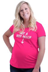 Not A Beer Belly Maternity T-Shirt-Direct To Garment Print-Brisco Baby