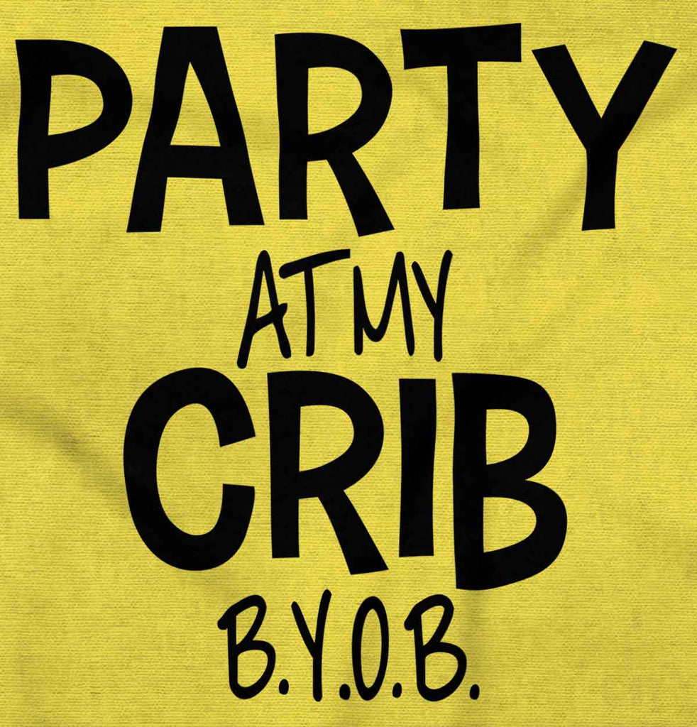 Party At My Crib Romper Bodysuit-Direct To Garment Print-Brisco Baby