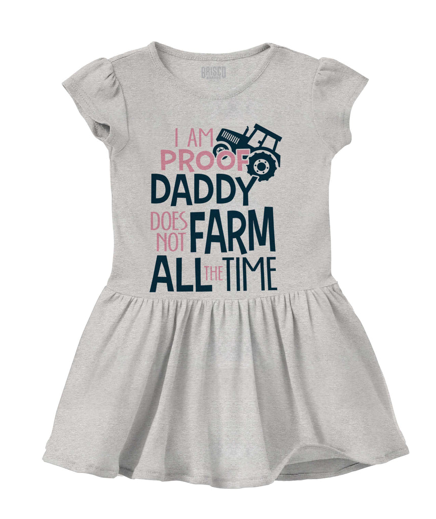 Farm All The Time Solid Baby Infant Dress-Direct To Garment Print-Brisco Baby
