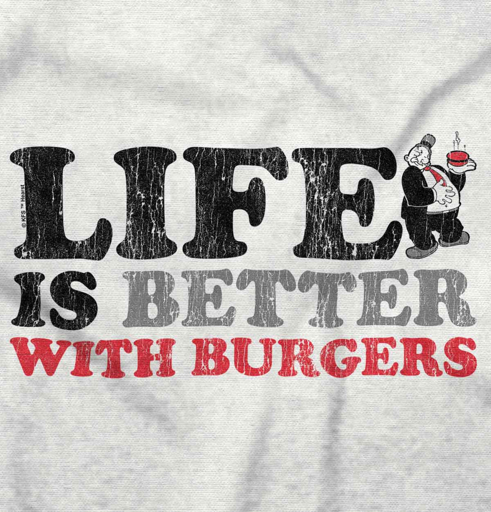 Better With Burgers Toddler Football Jersey Tee-Direct To Garment Print-Brisco Baby